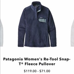 Patagonia Womens Re-tool Fleece Pullover